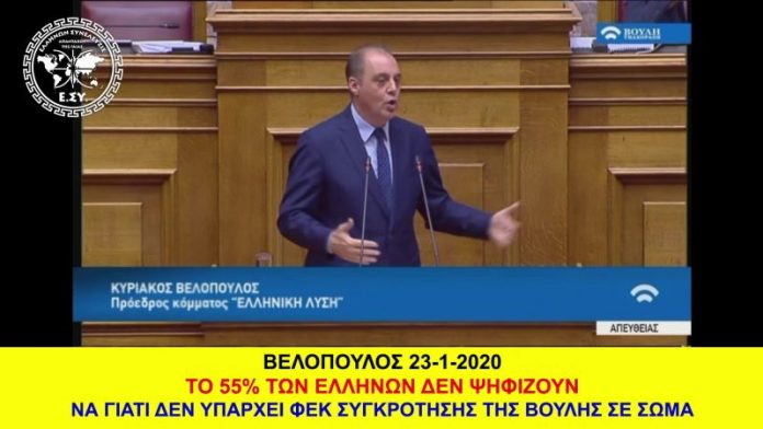 ΒΕΛΟΠΟΥΛΟΣ: ΤΟ 55% ΤΩΝ ΕΛΛΗΝΩΝ ΣΗΜΕΡΑ ΔΕΝ ΨΗΦΙΖΟΥΝ